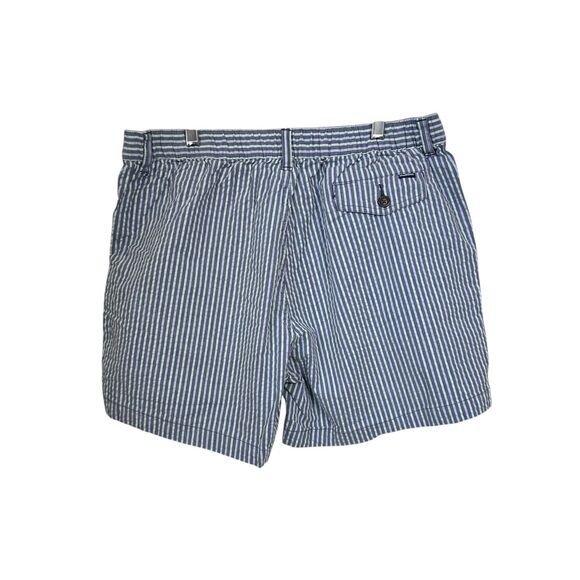Chubbies Mens 5.5” Inseam Originals Sz XL Blue Green Striped Seersucker Shorts - Picture 4 of 9